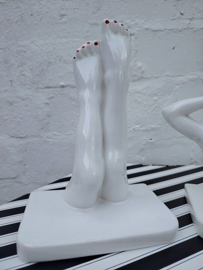 Vintage 80's Carlton Ware Lady Bookends