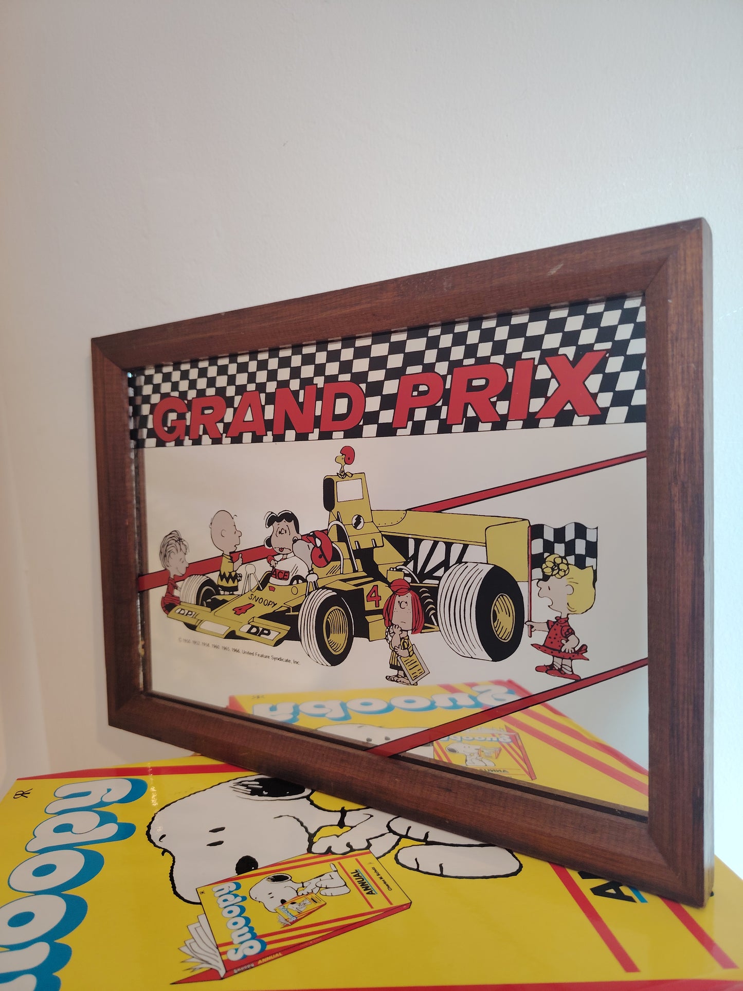 Vintage Snoopy and The Gang "Grand Prix" Mirror