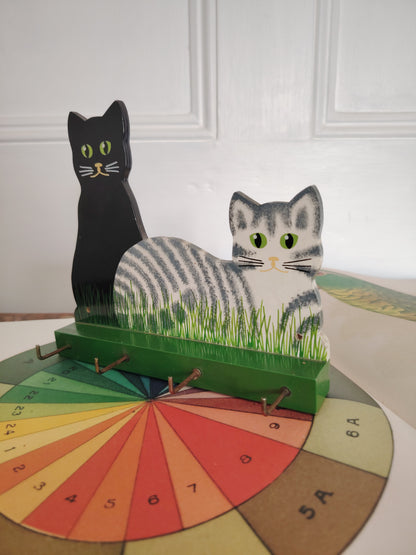 Vintage Hand Painted Cat Hooks