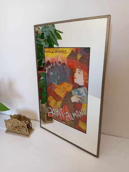 Vintage Georges de Feure "Paris Alamanach" Picture Mirror