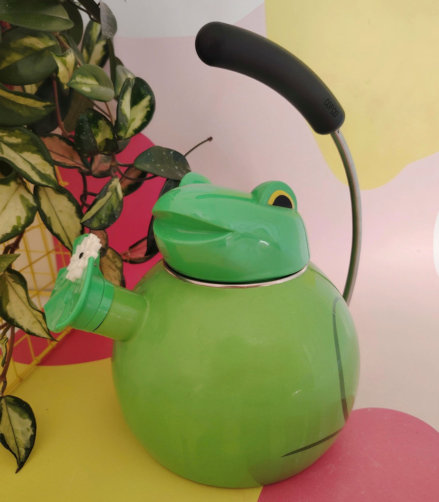 Vintage 80's Copco Frog Whistling Kettle/ Tea Pot