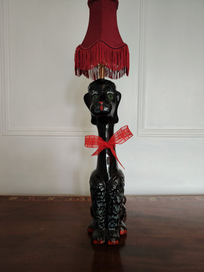 Vintage Reworked Poodle Lamp
