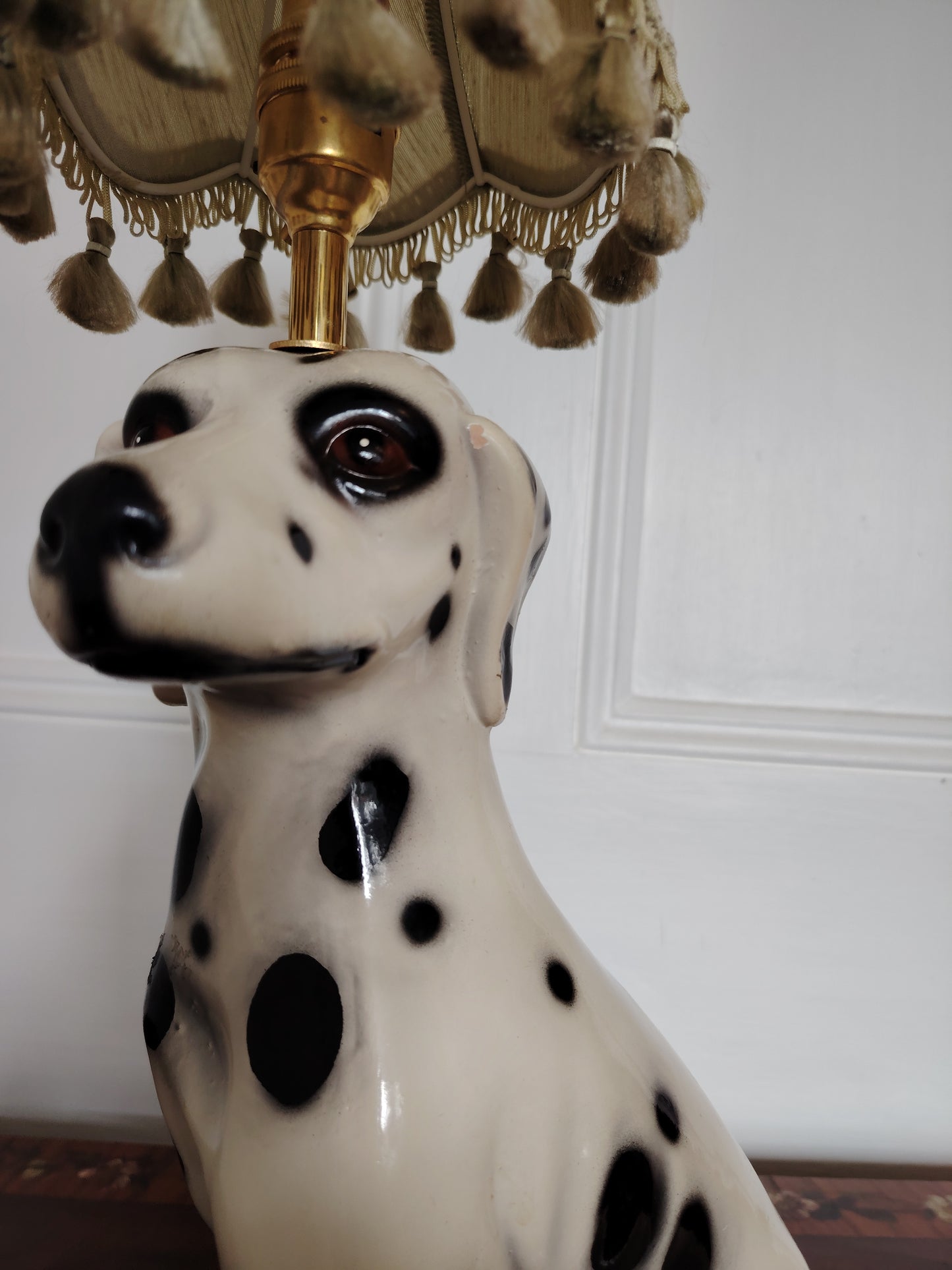 Vintage Reworked Dalmatian Lamp