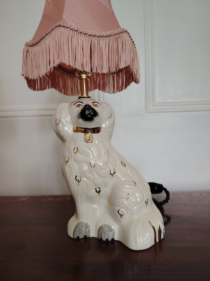 Pair of Vintage Reworked Beswick Pot Dog Lamps
