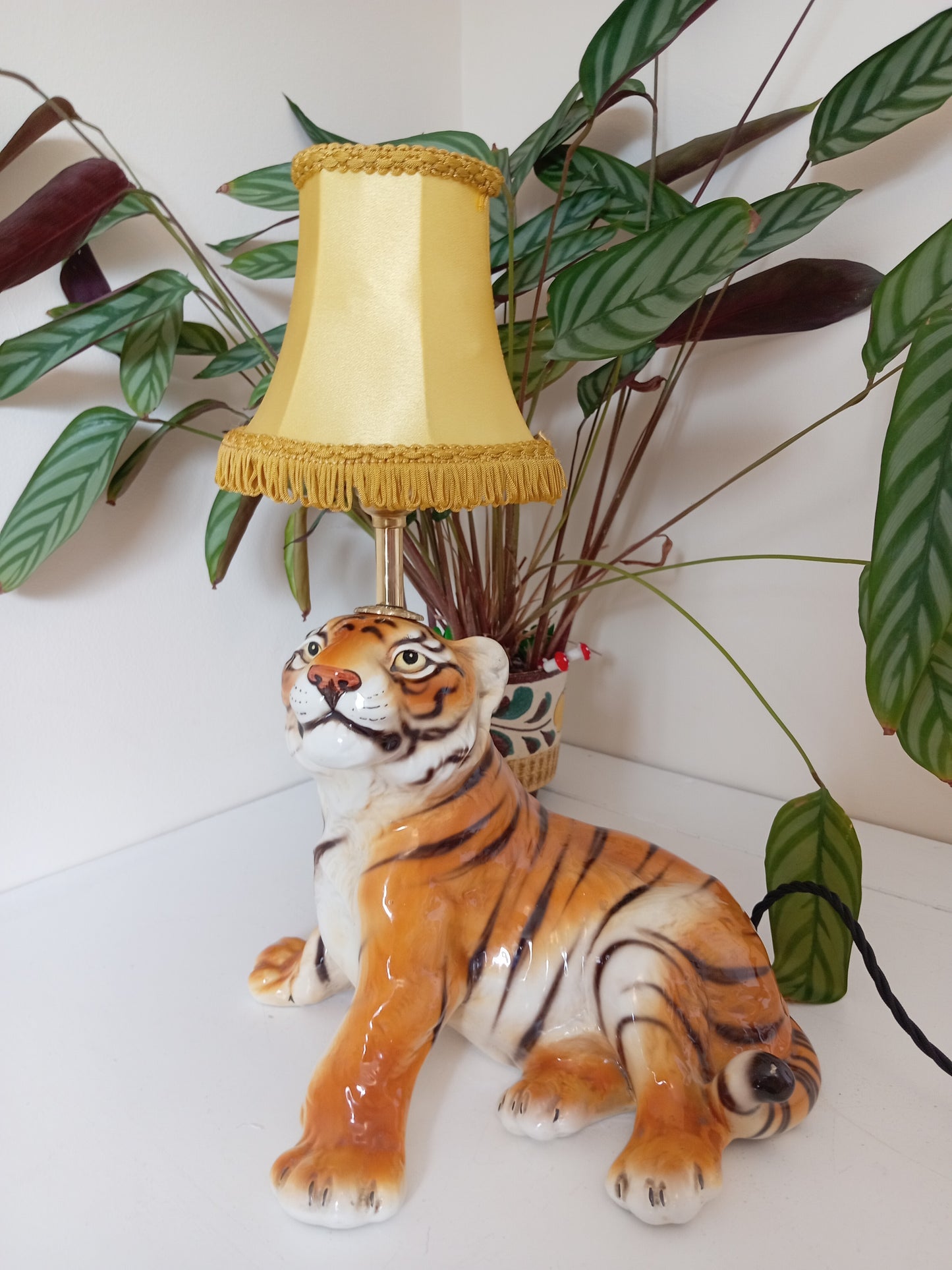 Upcycled Tiger Cub lamp