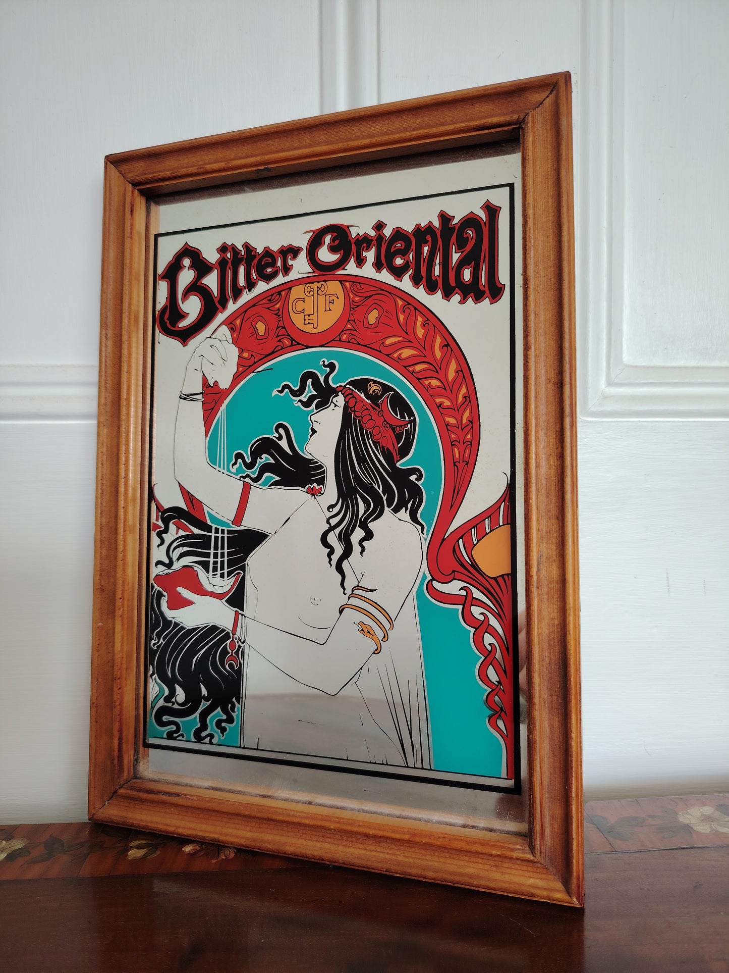 Rare 60's "Bitter Oriental" Picture Mirror