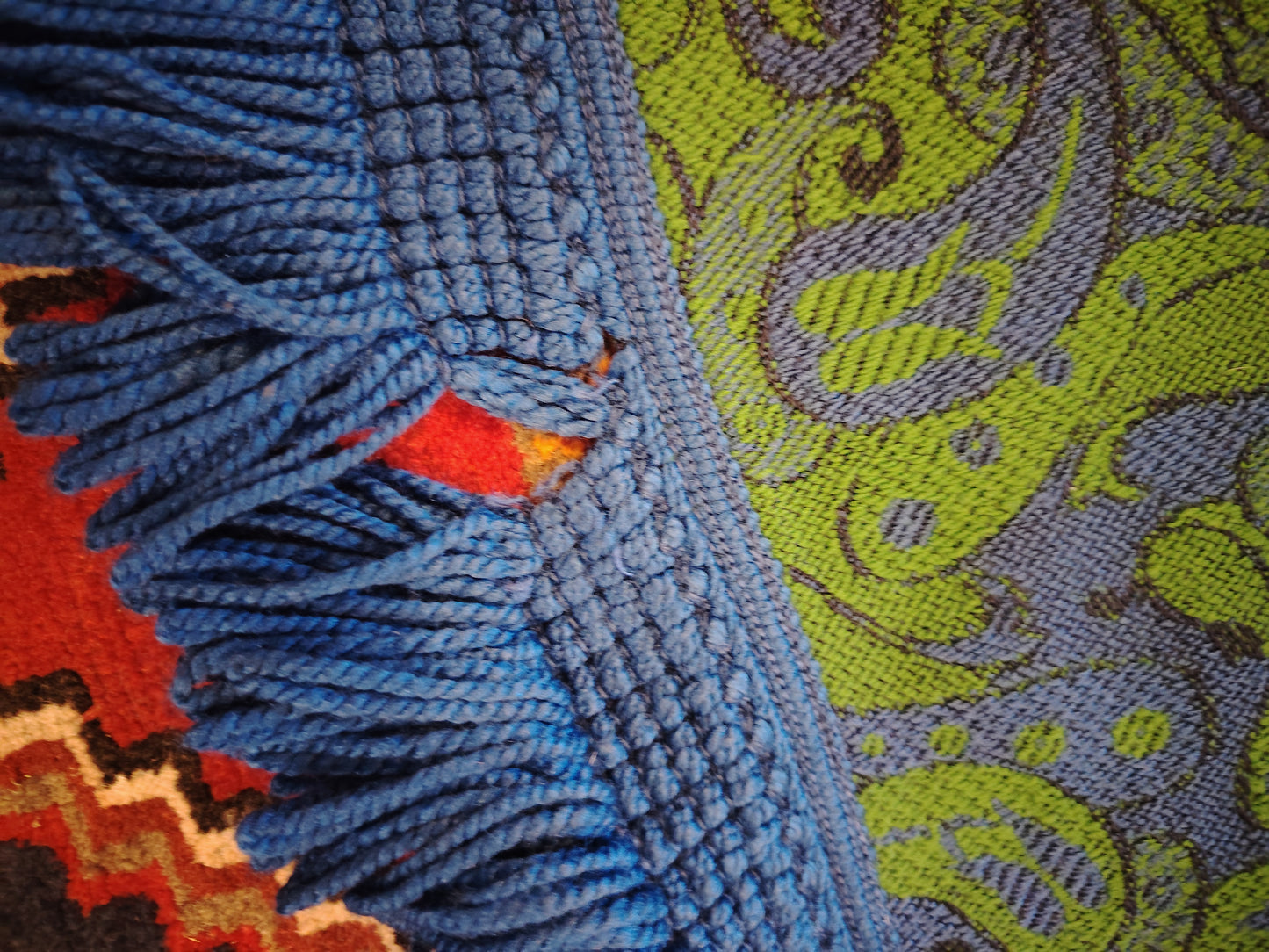 Extra Large Vintage 70's Psychedelic Bed Spread/Blanket