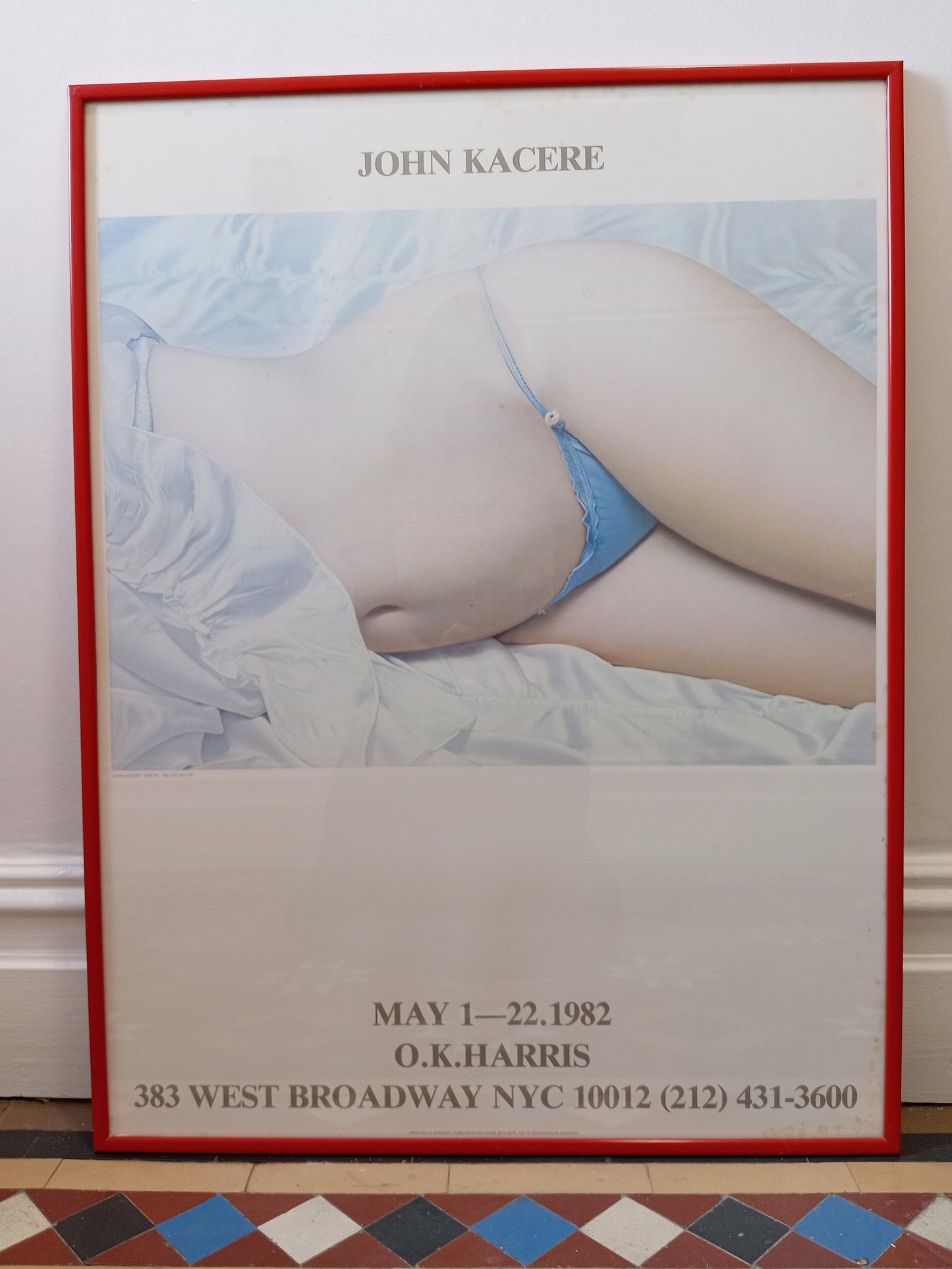 1980's John Kacere Framed Exhibition Poster