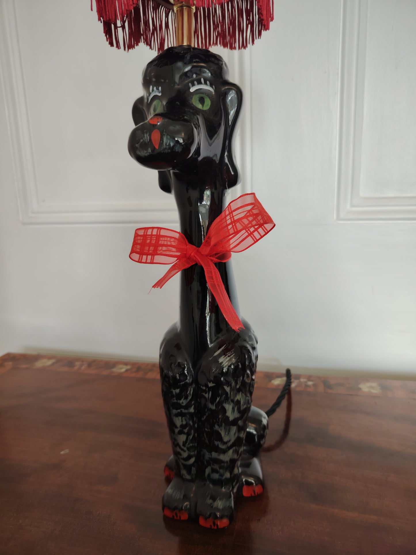 Vintage Reworked Poodle Lamp