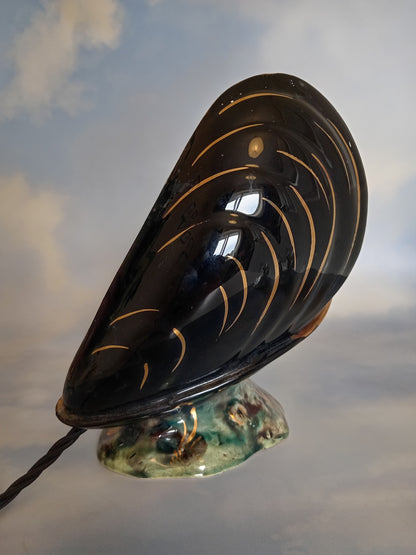 1950s Valluris Mussel Shell Lamp