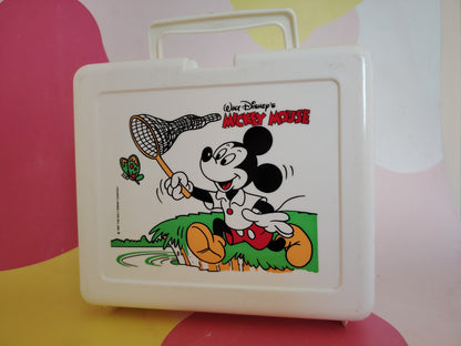 Vintage 80's Mickey Mouse Plastic Lunchbox