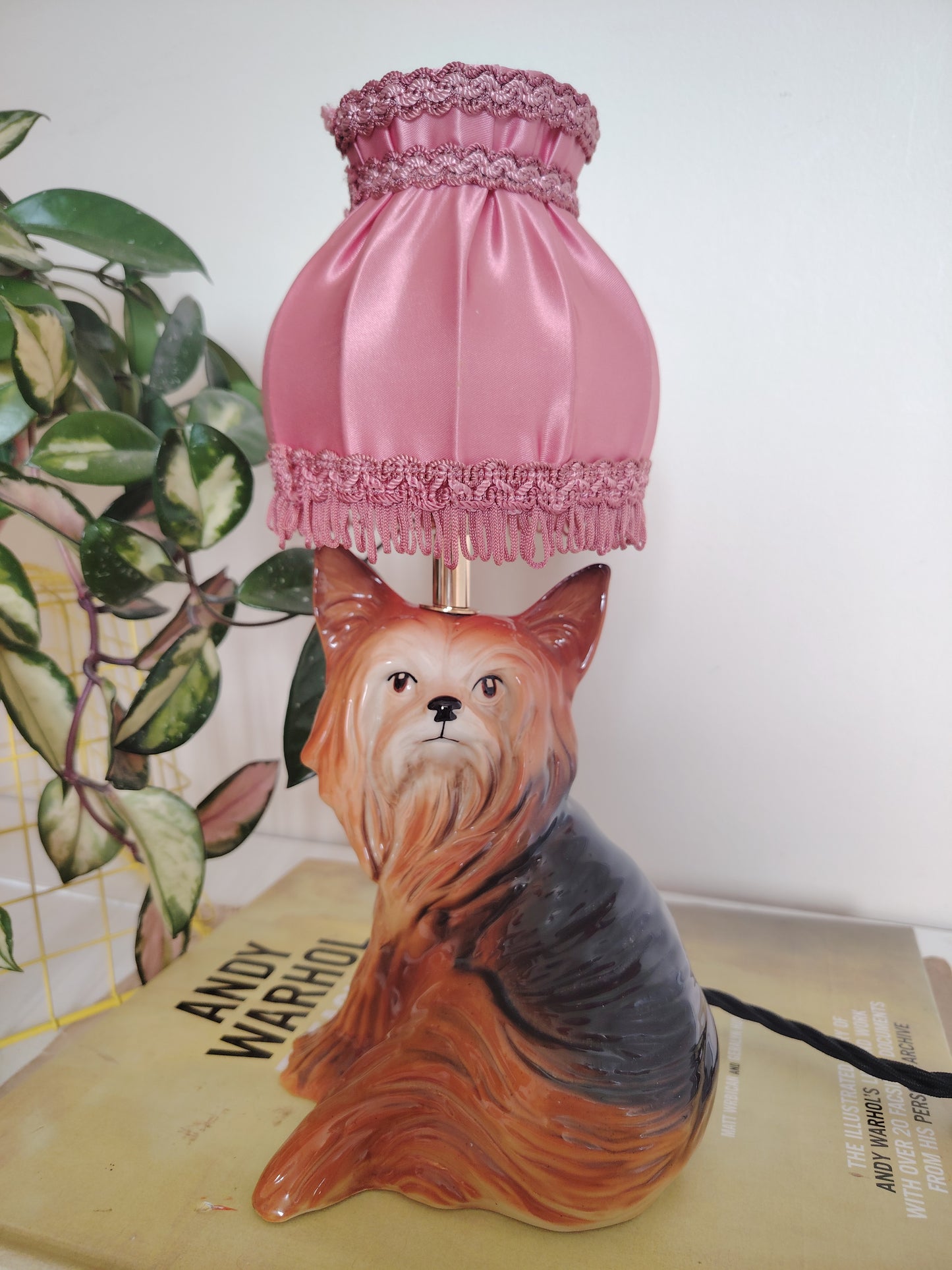 Vintage Upcycled Yorkshire Terrier Lamp
