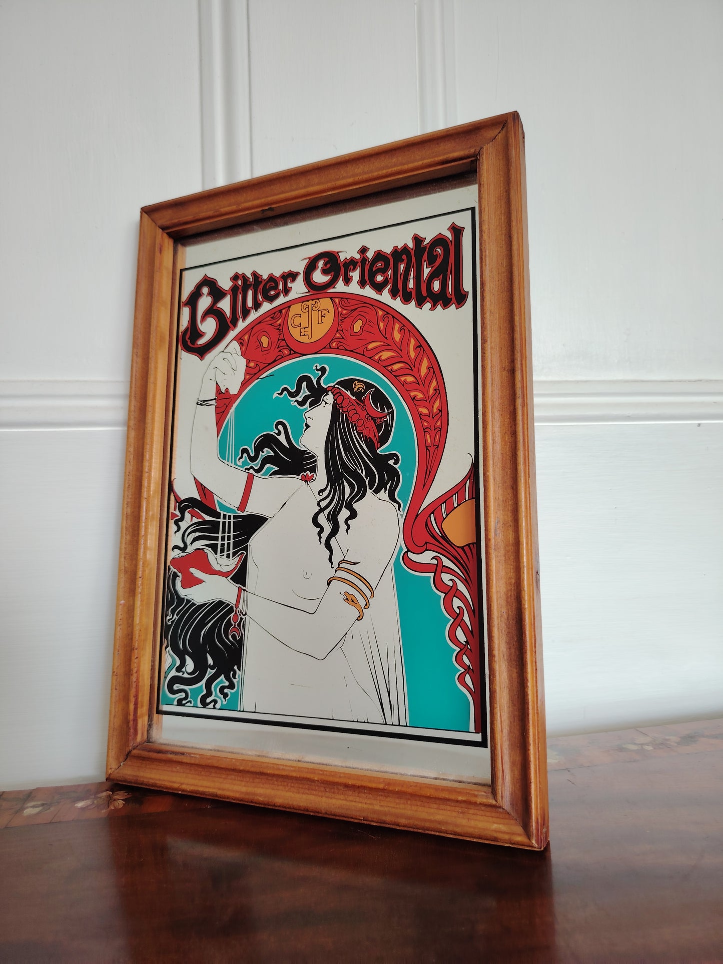 Rare 60's "Bitter Oriental" Picture Mirror