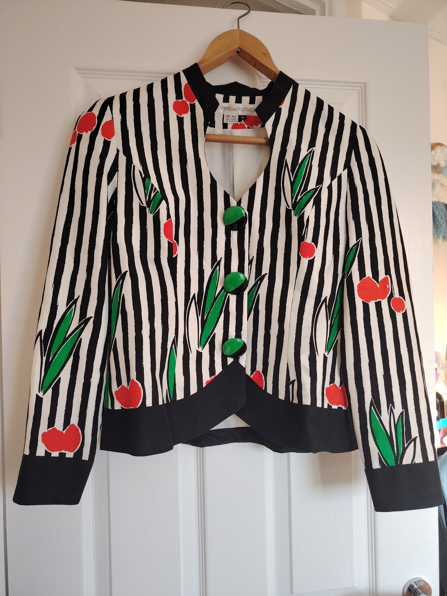 Vintage 80's Ladies Striped Jacket