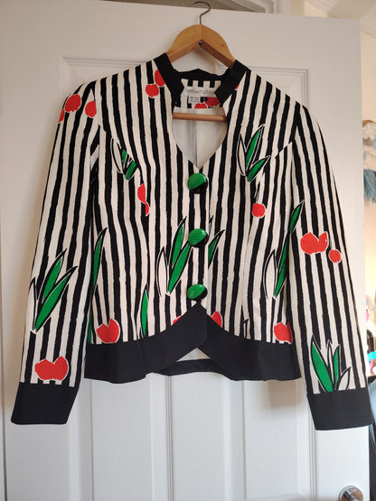 Vintage 80's Ladies Striped Jacket
