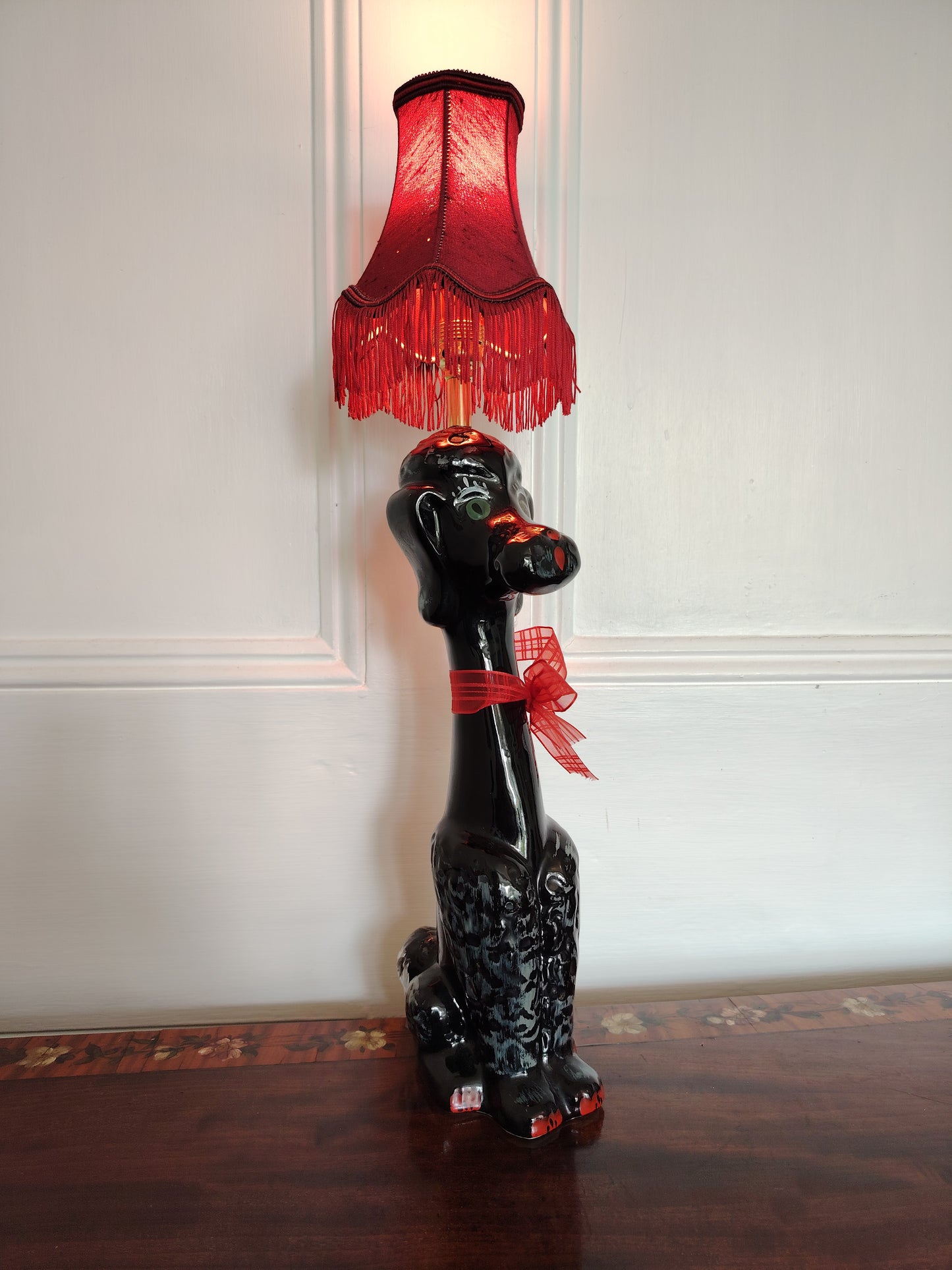 Vintage Reworked Poodle Lamp