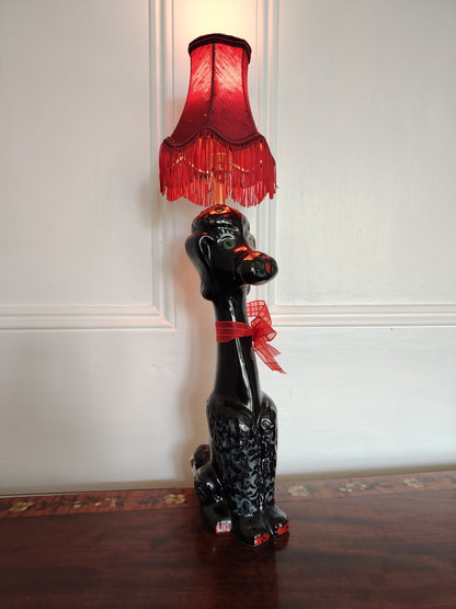 Vintage Reworked Poodle Lamp