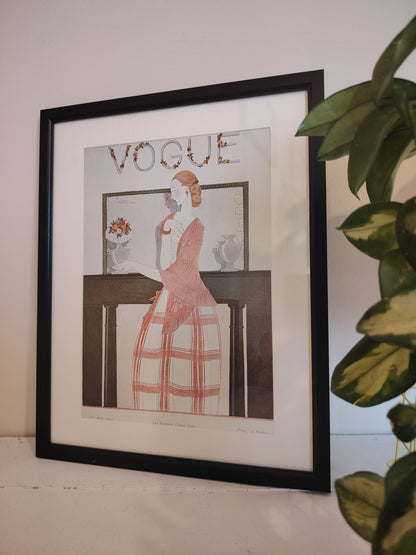 Framed Vintage 1920's Vogue Cover Print