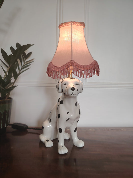 Vintage Reworked Dalmatian Lamp