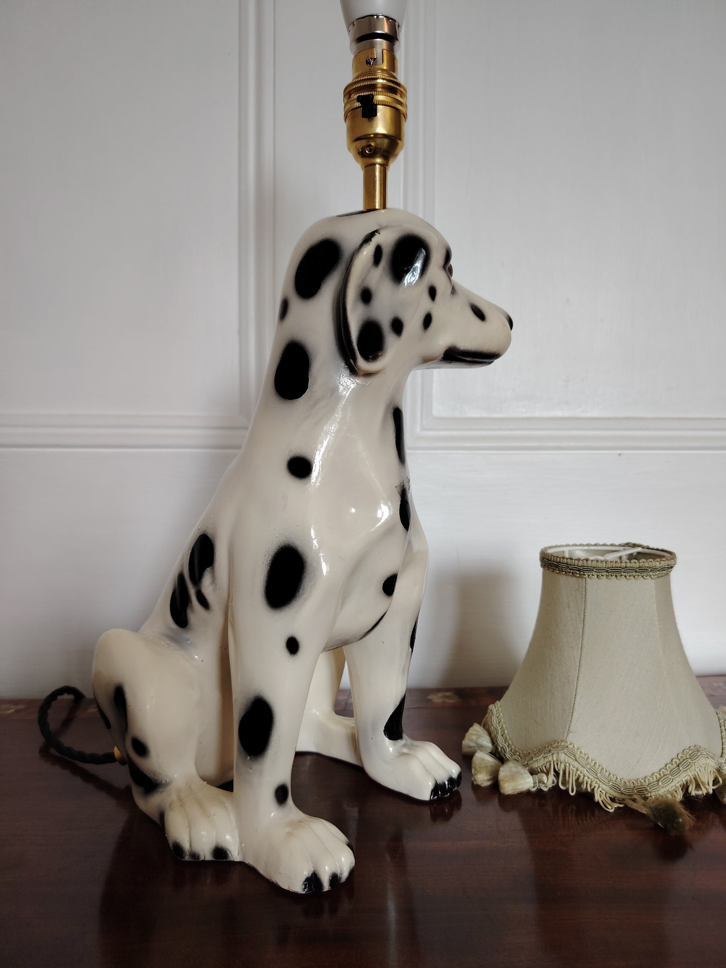 Vintage Reworked Dalmatian Lamp