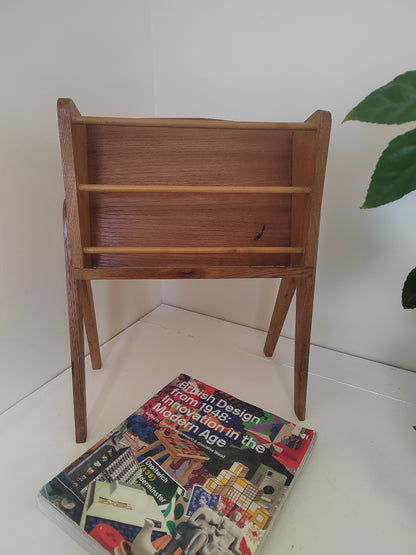 Vintage Mid-Century Small Teak Magazine Stand