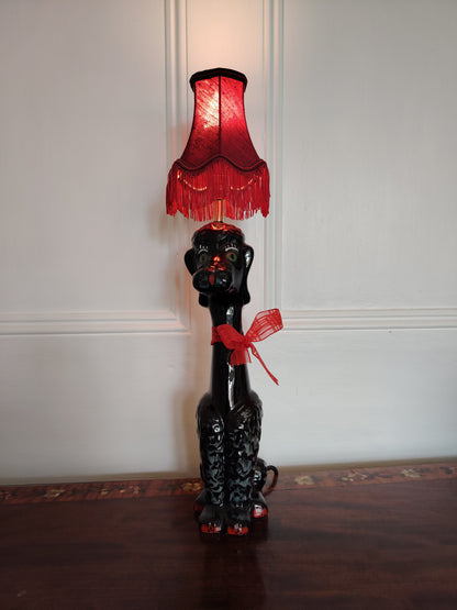 Vintage Reworked Poodle Lamp