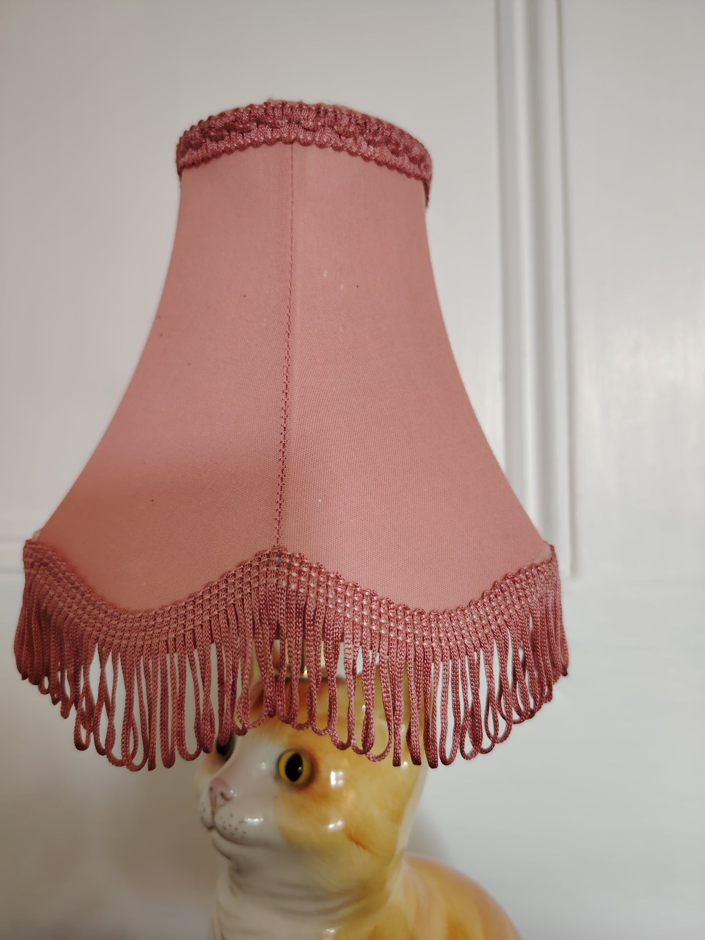 Vintage Reworked Small Ginger Cat Lamp