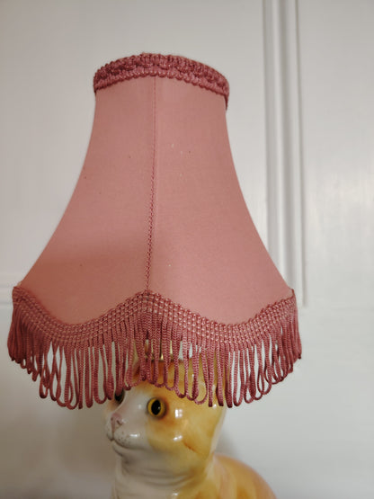 Vintage Reworked Small Ginger Cat Lamp