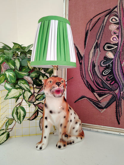 Upcycled Ceramic Leopard Cub Lamp
