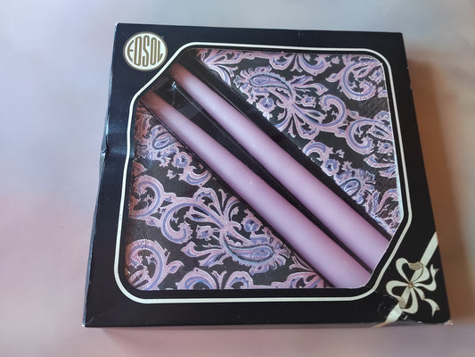 Boxed Set of 12 napkins and a pair of candles