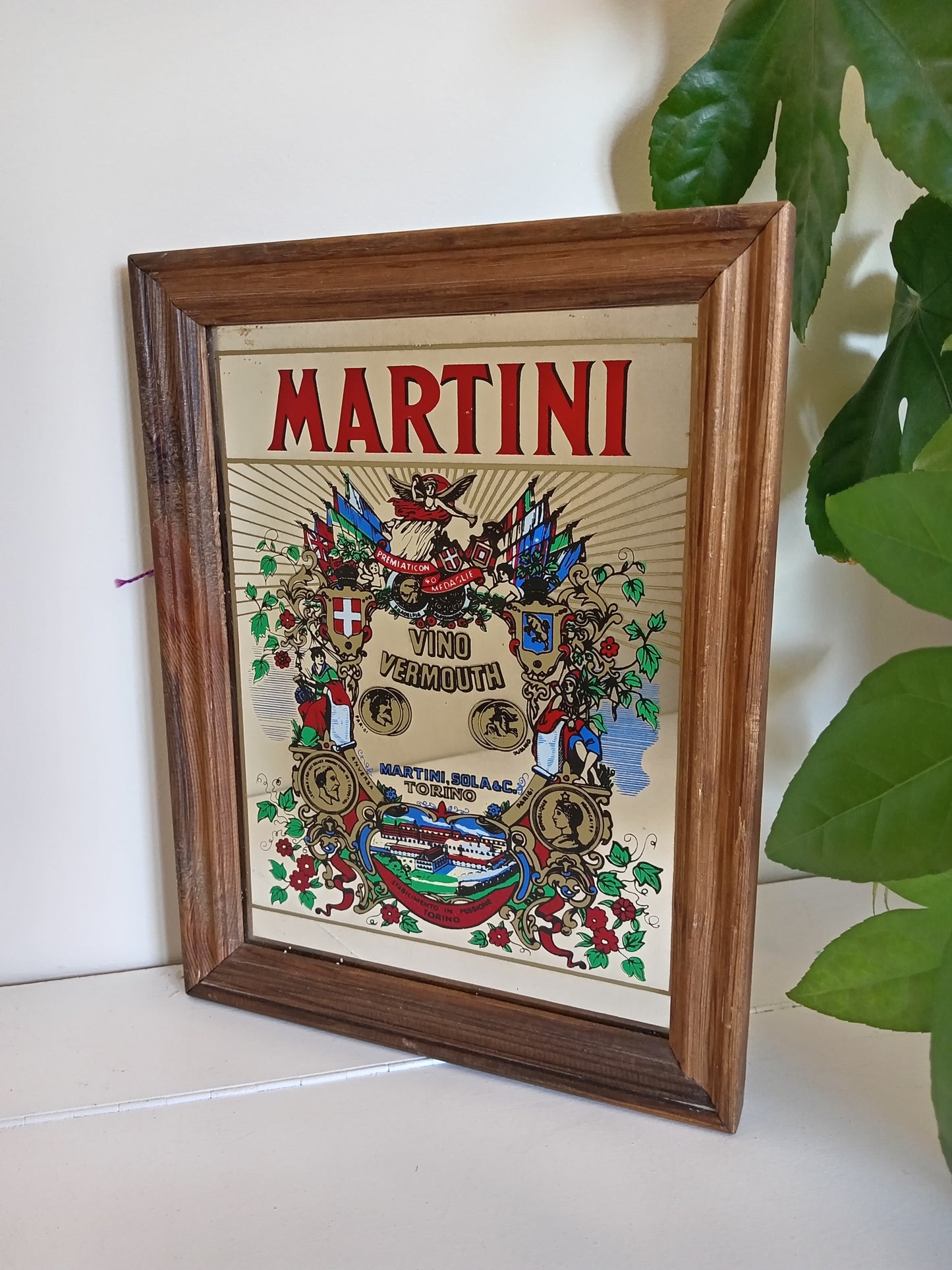 Vintage Martini Picture Mirror