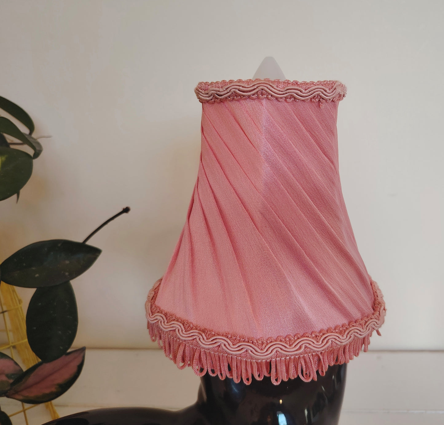Large Black and White "Just Cats" Upcycled Cat Lamp