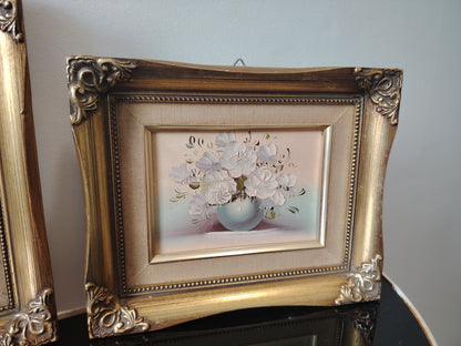 Pair of Vintage Original Oil Paintings