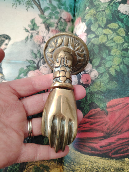 Vintage Brass Hand Door Knocker