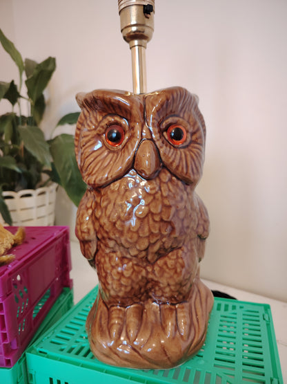 Upcycled Vintage Owl Lamp