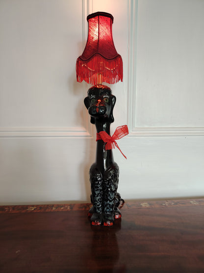 Vintage Reworked Poodle Lamp