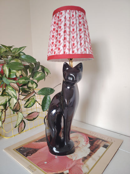 Vintage Upcycled Black Cat Lamp 🐈‍⬛