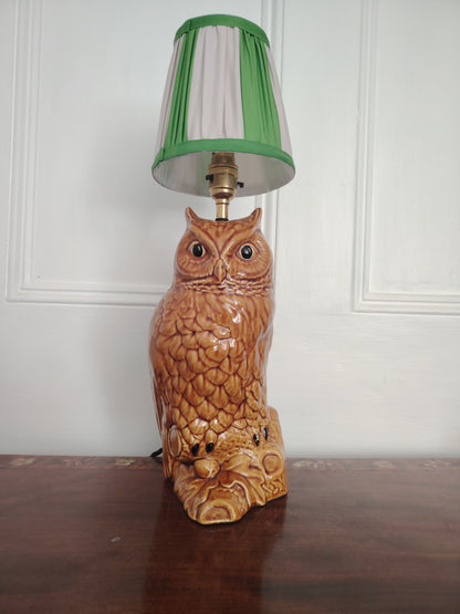 Vintage Reworked Large Owl Lamp