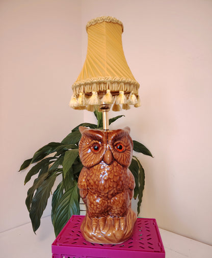 Upcycled Vintage Owl Lamp