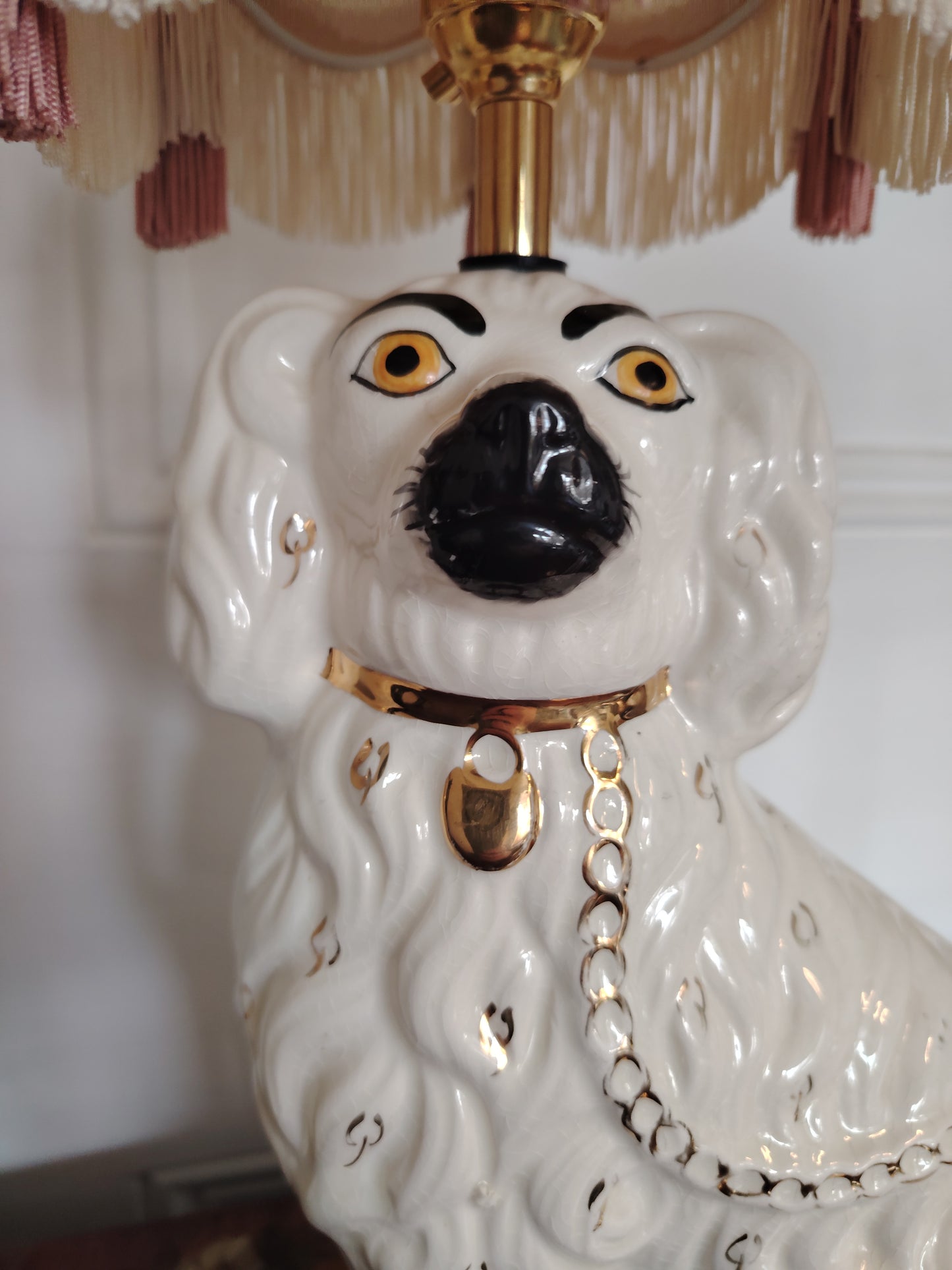 Pair of Vintage Upcycled Beswick Pot Dog Lamps