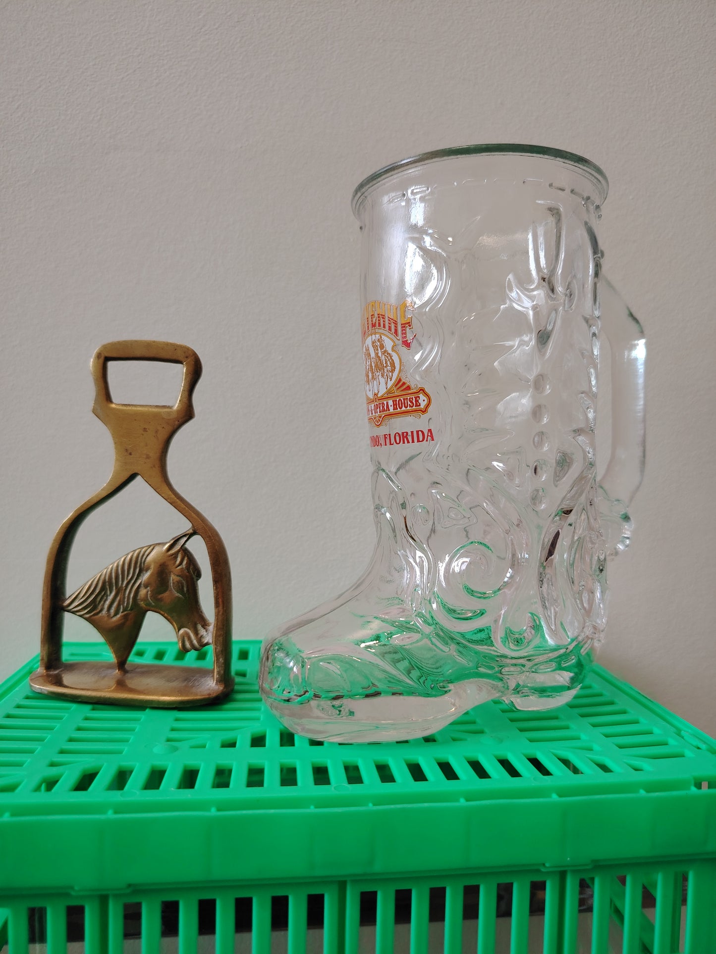 Vintage 80's Cheyenne Saloon Cowboy Boot Glass