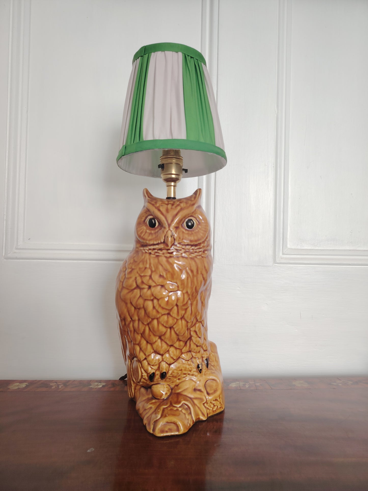 Vintage Reworked Large Owl Lamp