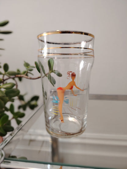 Vintage Pin up Pint Glass