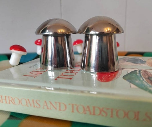 Pair of Danish Silver Toadstool Salt and Pepped Shakers