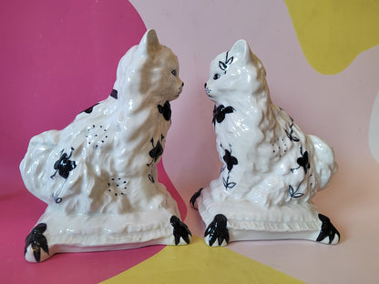 Pair of Vintage Mantle Cats