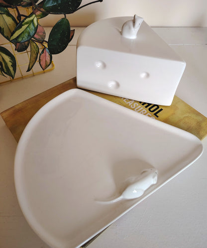 Large Vintage Mouse Cheese Dish