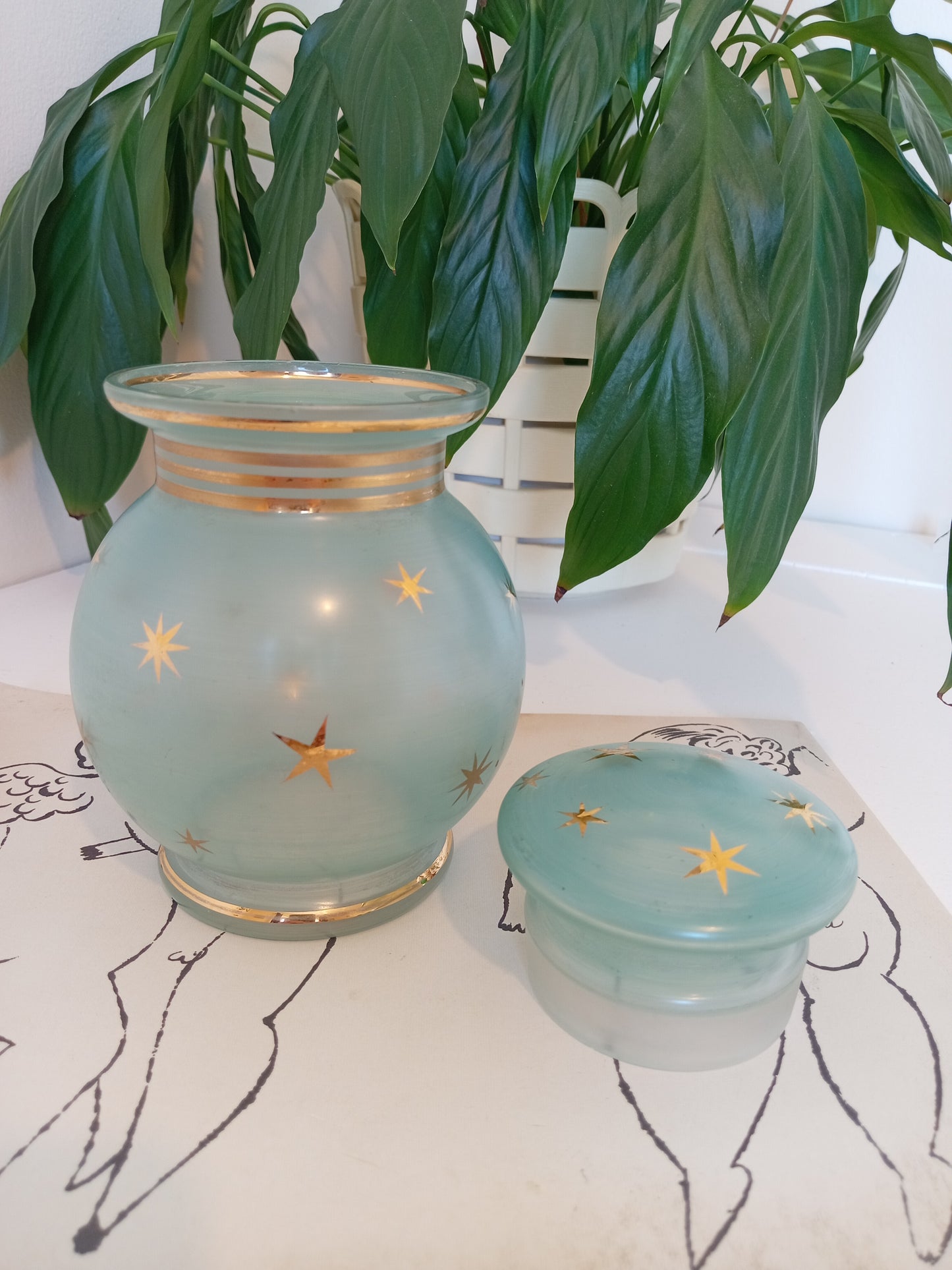 Beautiful Vintage Starry Pickle Jar