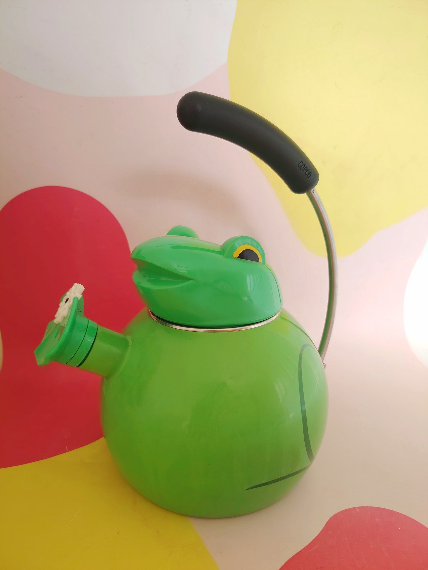 Vintage 80's Copco Frog Whistling Kettle/ Tea Pot
