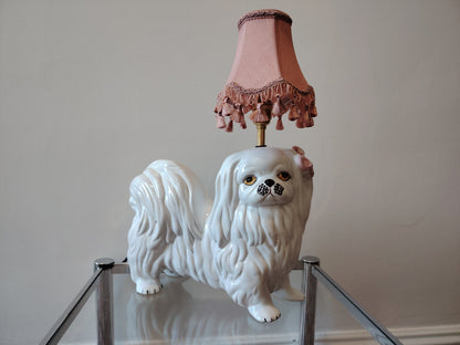 Upcycled Vintage Shitzu Dog Lamp