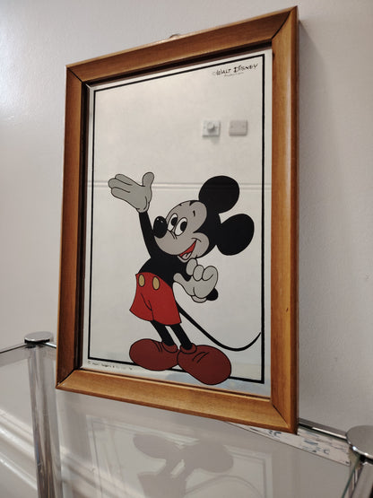 Vintage 1970's Mickey Mouse Picture Mirror